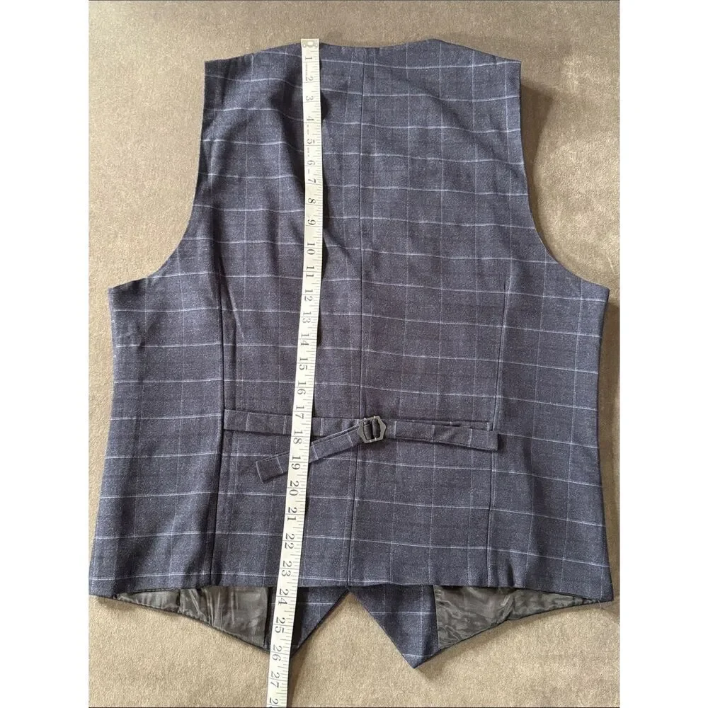 Men’s Mogu Plaid 3 Piece Suit Jacket 40 Pants 38 NWOT